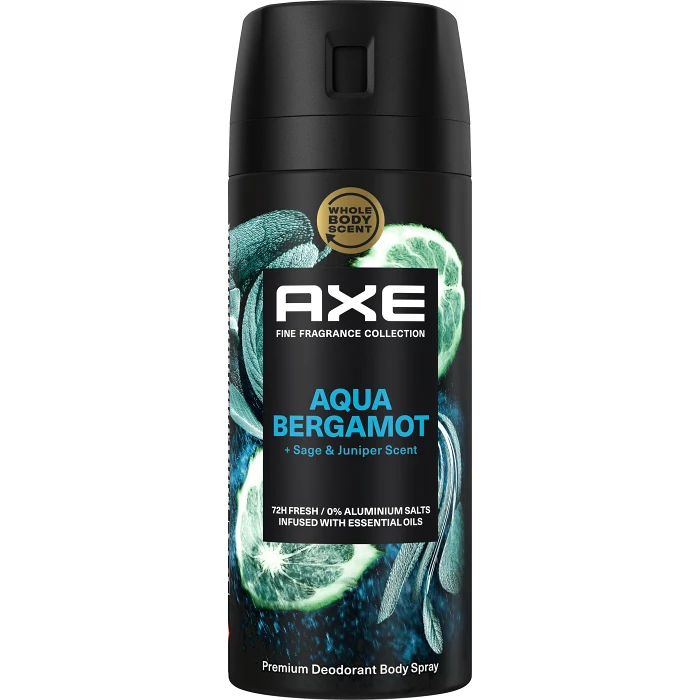 Deodorant 72h Bodyspray Fine Fragrance Aqua Bergamot 150ml AXE