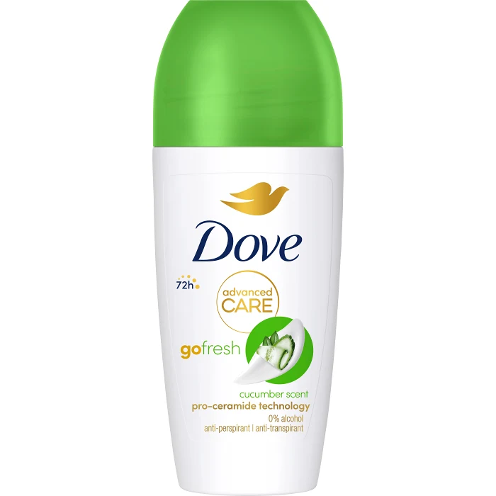 Deodorant 72h Advanced Cucumber Tea Roll On 50ml Dove