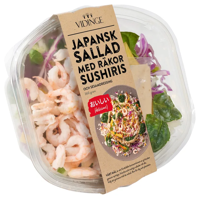 Japansk Sallad med Räkor och Sushiris 360g Vidinge
