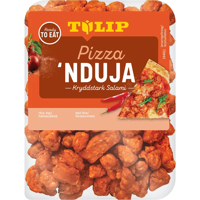 'Nduja Tärnad Salami Pizzatopping 100gTulip