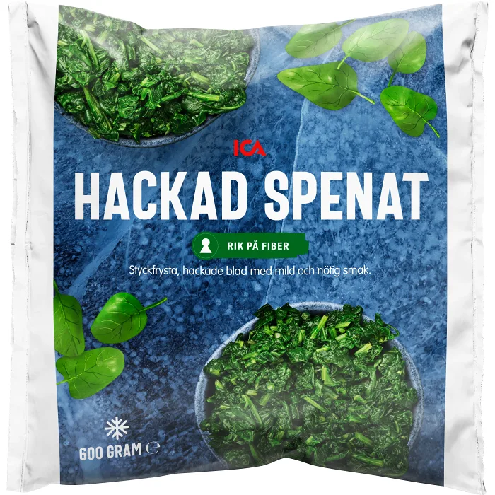 Hackad spenat Fryst 600g ICA