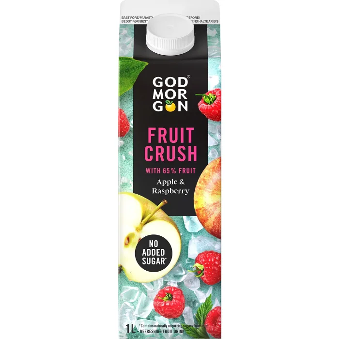 Fruktdryck Fruit Crush Äpple Hallon 1000ml God Morgon