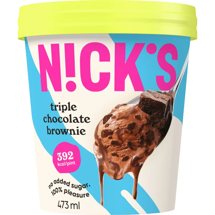 Glass Chocolate Brownie 473ml Nick´s