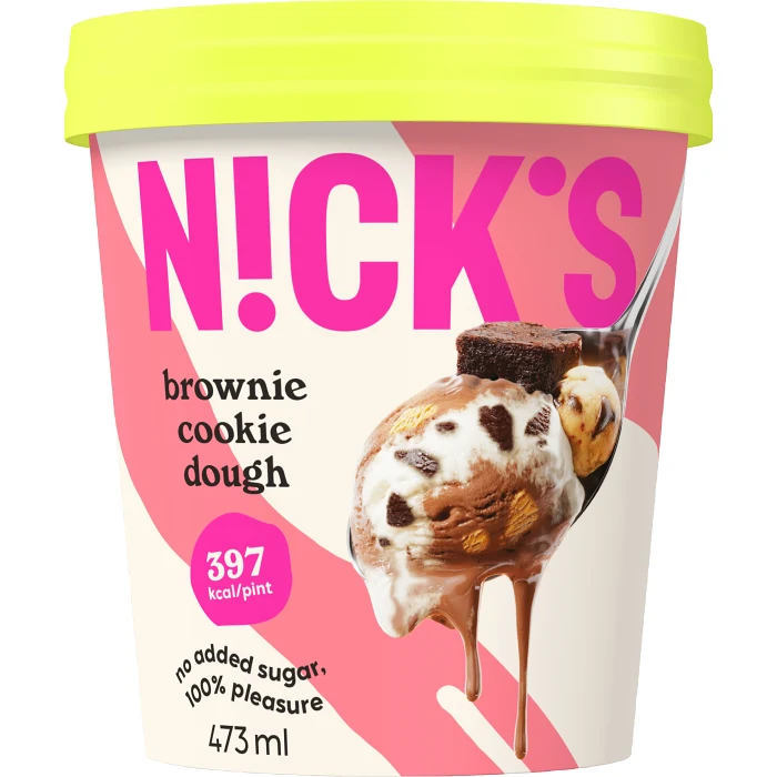 Glass Brownie Cookie Dough UTS 473ml Nick´s