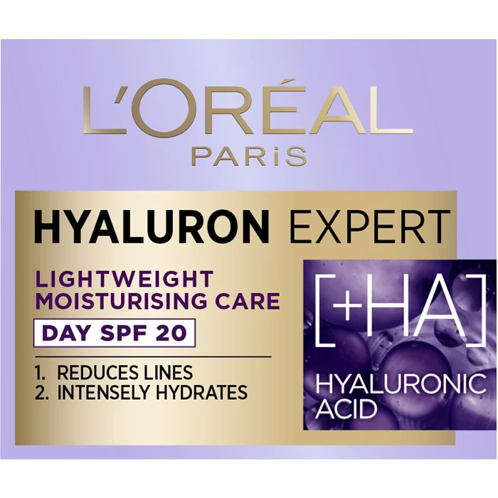 Dagkräm för Ansikte Hyaluron Expert Replumping Cream SPF20 50ml Loreal Paris