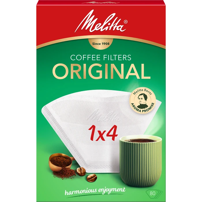 Kaffefilter Orginal Vit 1x4 80-p Miljömärkt Melitta