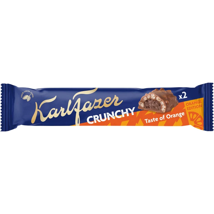 Chokladstycksak Karl Fazer Crunchy Orange 50g Fazer