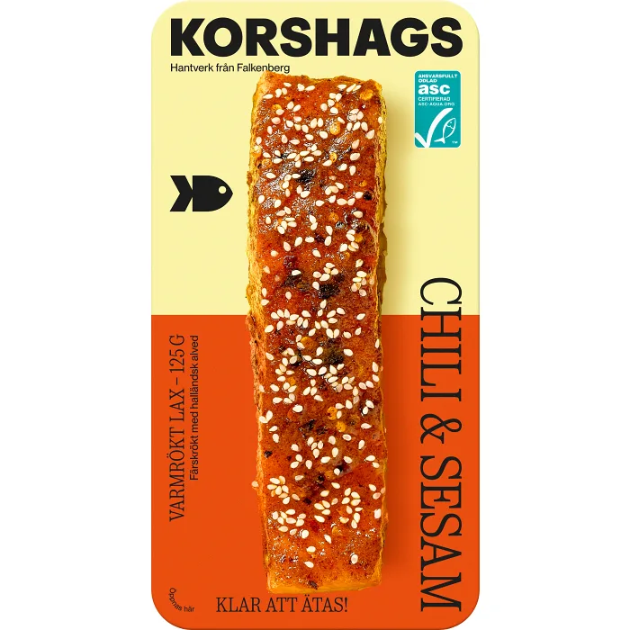 Laxfilé Färsk Varmrökt Chili & Sesam 125g Korshags