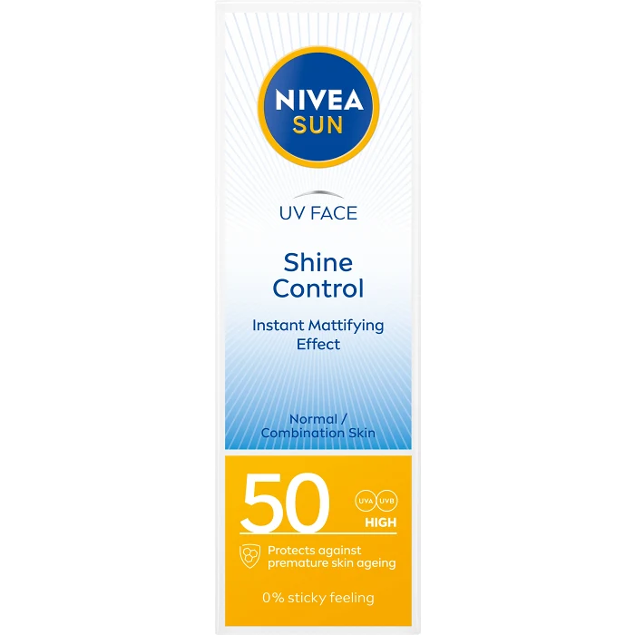 Solskydd för ansikte UV Face Shine Control Cream SPF50 50ml Nivea Sun