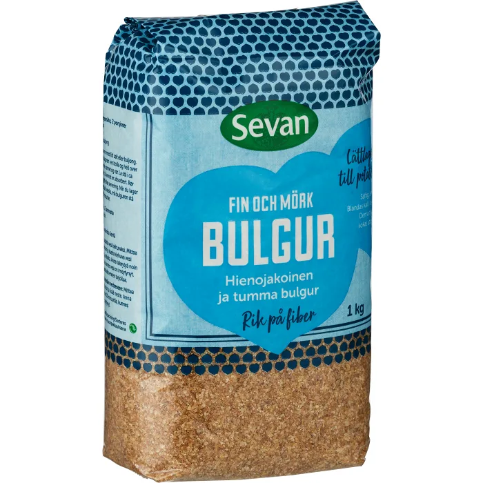 Bulgur Mörk Fin 1kg Sevan