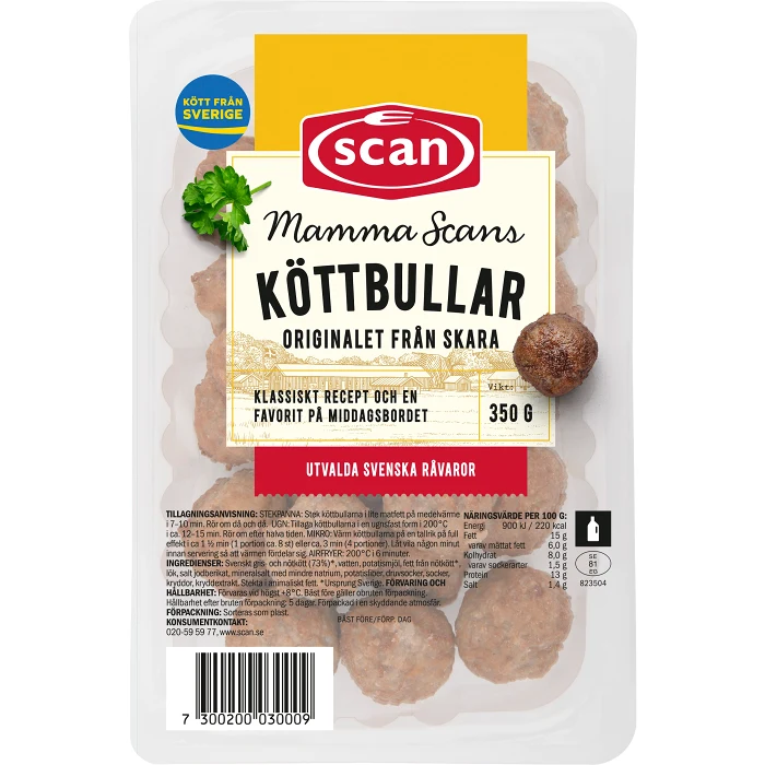 Köttbullar Mammas 350g Scan