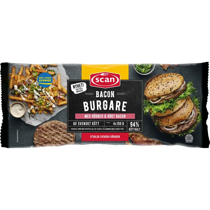 Baconburgare 600g Scan