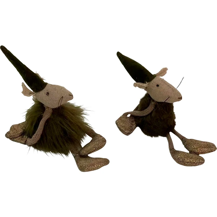 Möss med päls 16cm 1-p Festive