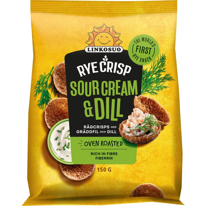 Rågchips Sourcream & Dill 150g Surdeg Linkosuo