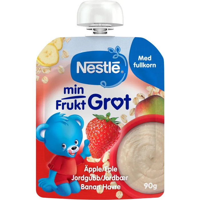 Barnmat Min Frukt Gröt Jordgubb 6M 90g Nestle