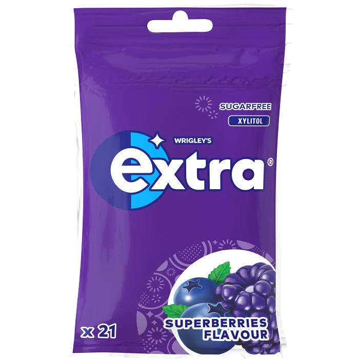Tuggummi Superberries 29g Extra