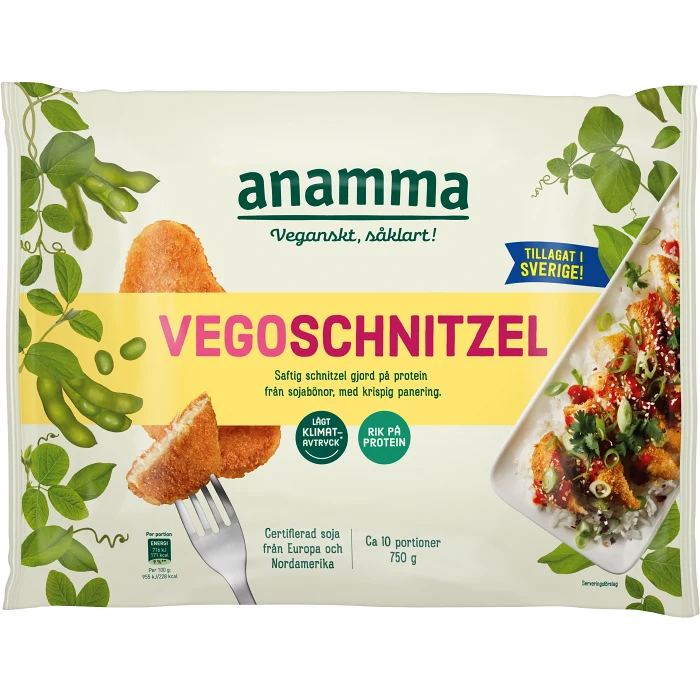 Vegoschnitzel Glutenfri 750g Anamma