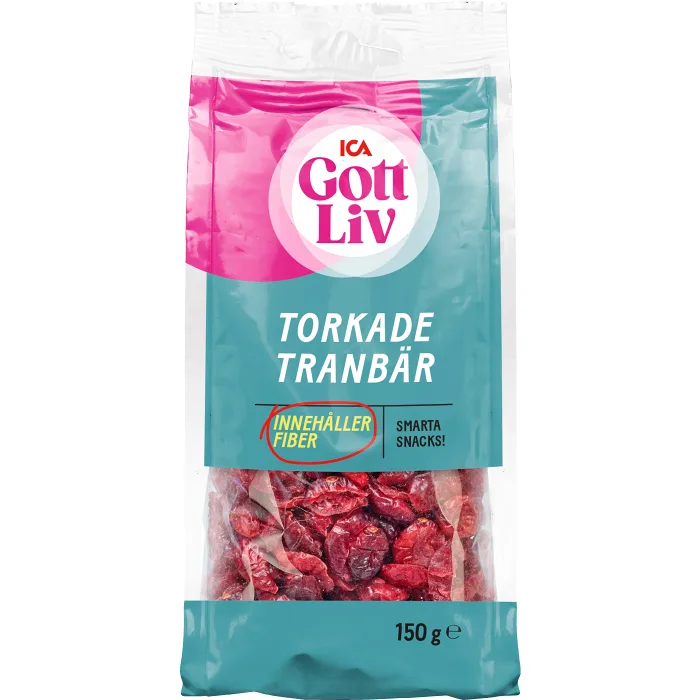 Tranbär Torkade 150g ICA Gott liv