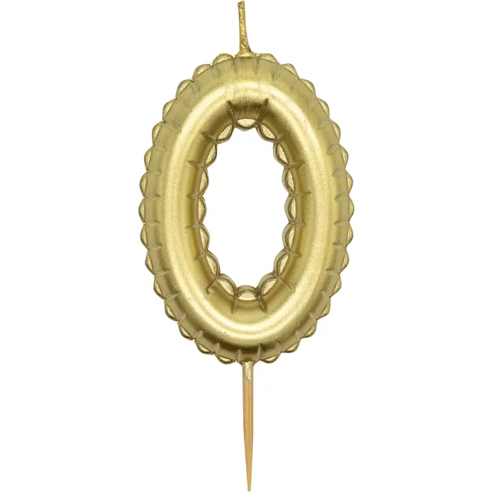 Sifferljus 0 guld Happy Party