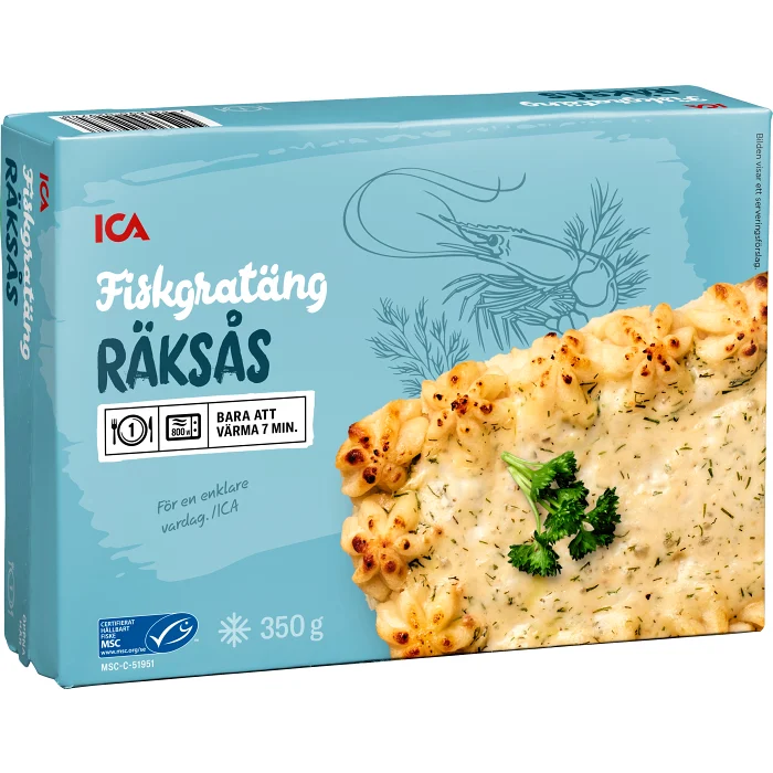 Fiskgratäng räksås Fryst 350g ICA