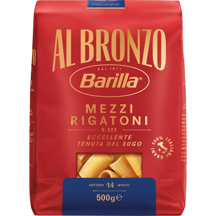 Mezzi Rigatoni Al Bronzo 500g Barilla