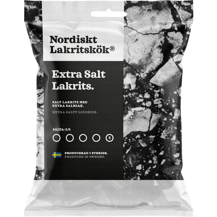Godispåse Extra Salt Lakrits 120g Nordiskt Lakritskök