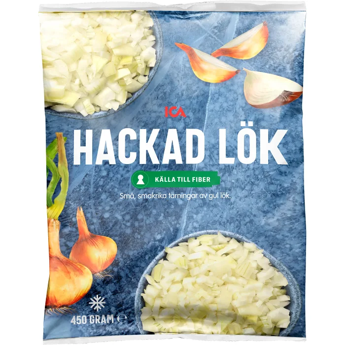 Färdighackad lök Fryst 450g ICA