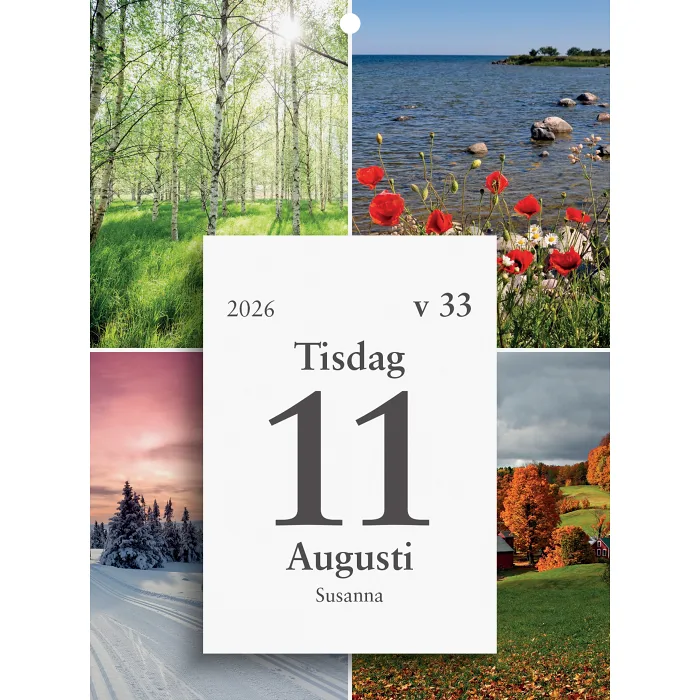 Kalender Väggplån dagblock 2026