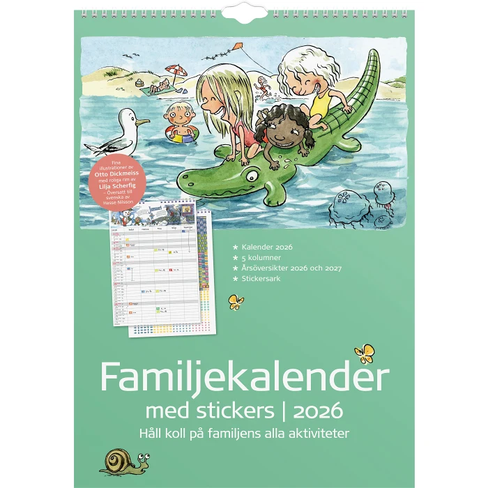 VäggKalender Familj stickers 2026