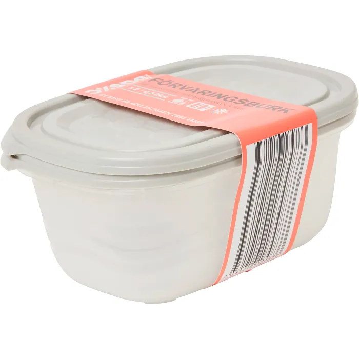 Matlåda grått lock 0,5l 2-p ICA Basic