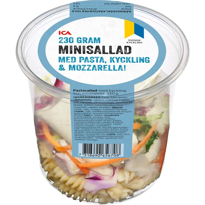 Minisallad med Pasta Kyckling & Mozzarella 230g ICA