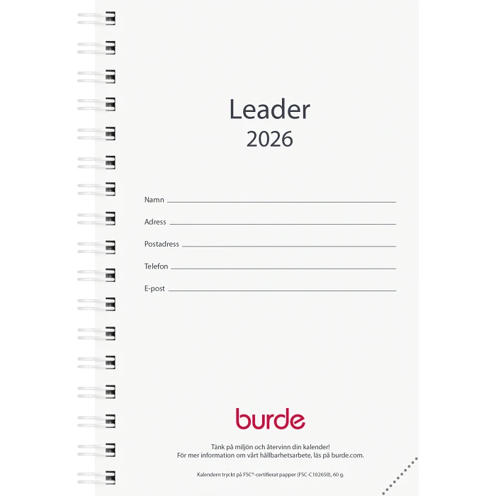 Refill Kalender Leader 2026