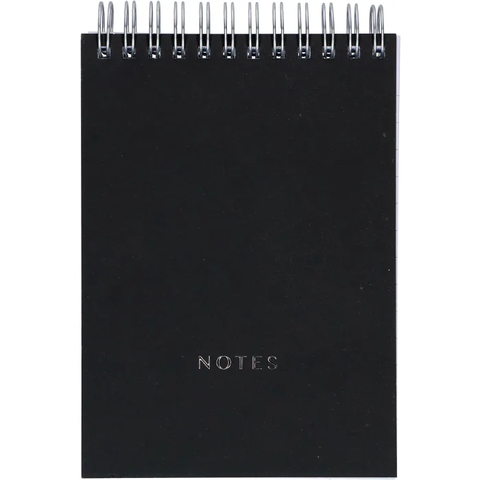 Spiralblock Note Svart A6