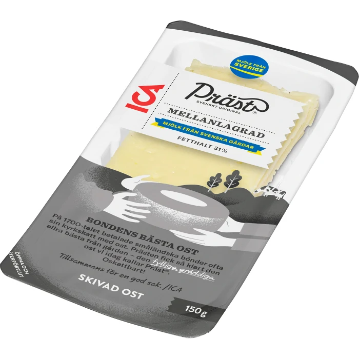 Ost Präst skivad 31% 150g ICA