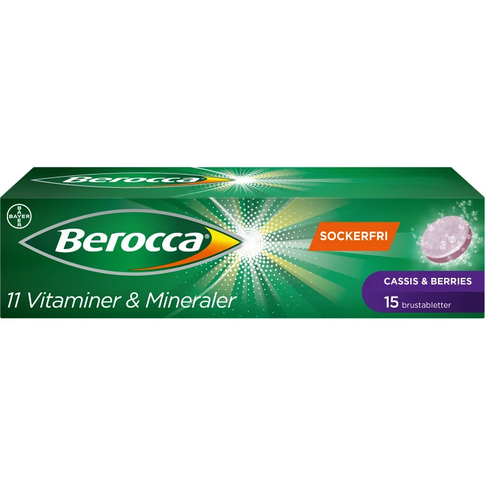 Kostillskott Berocca Energy Cassis&Berries 15-pack Berocca
