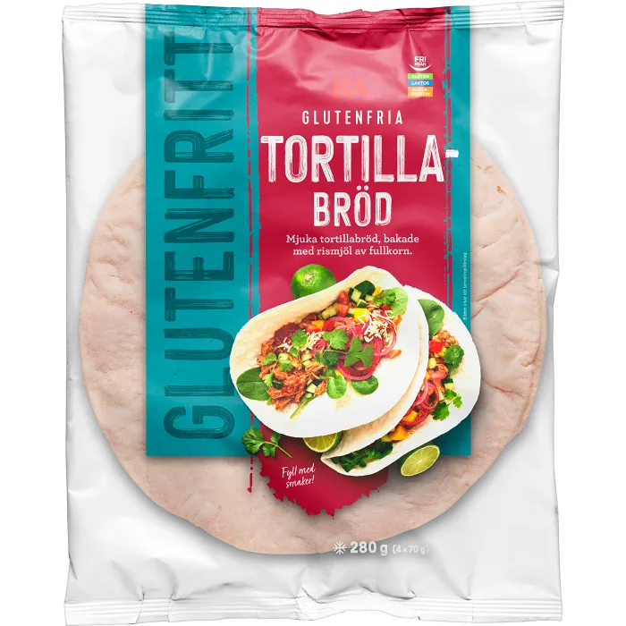 Tortillabröd Glutenfri Fryst 4-p 280g ICA