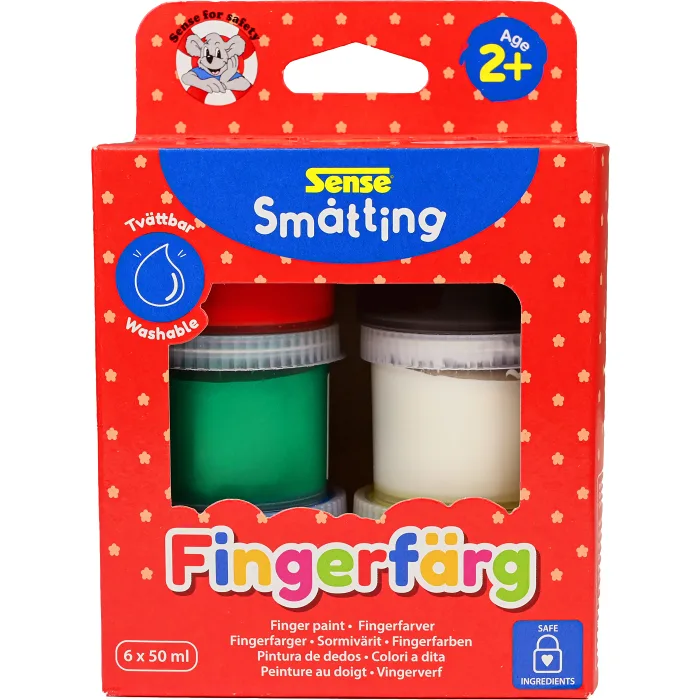 Fingerfärg Småtting 6-p Sense