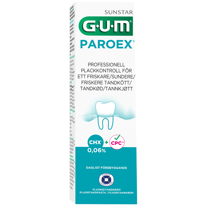 Fluoridtandkräm PAROEX 0,06% 75ml GUM