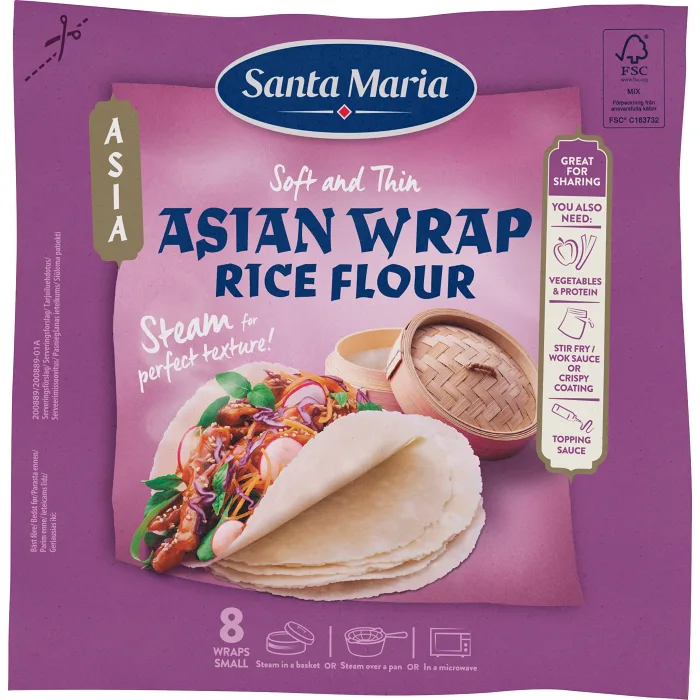 Asian Wrap Rice Flour 8-p Santa Maria