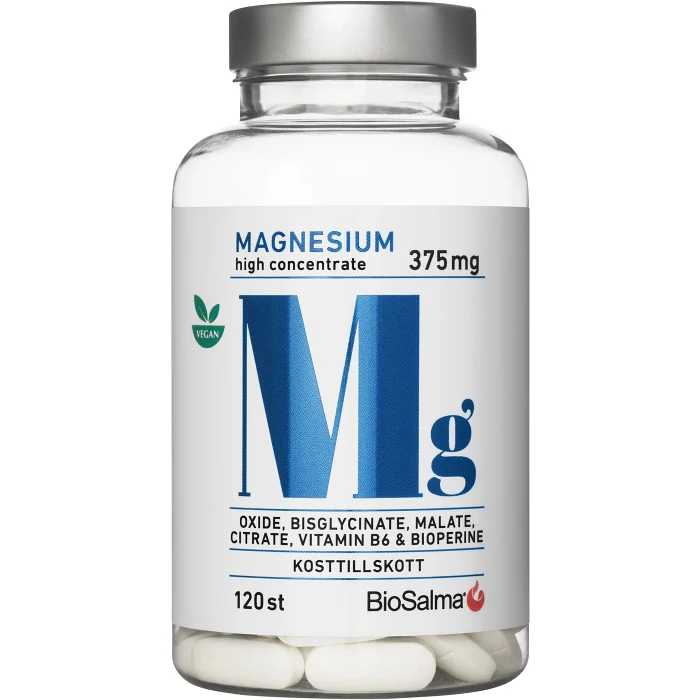 Kosttillskott Magn Magnesium 375mg 120-pack BioSalma