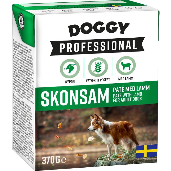 Hundmat Paté Lamm 370g Doggy