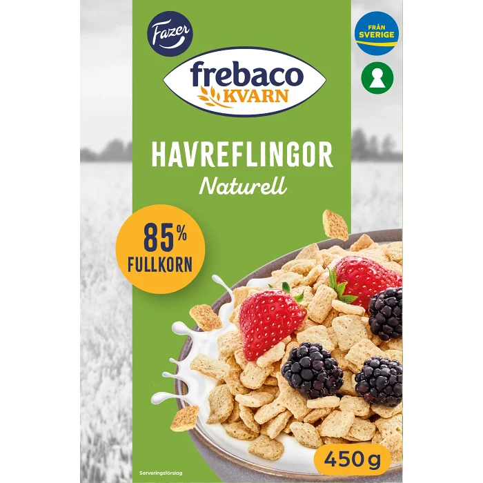 Havreflingor Naturella 450g Frebaco