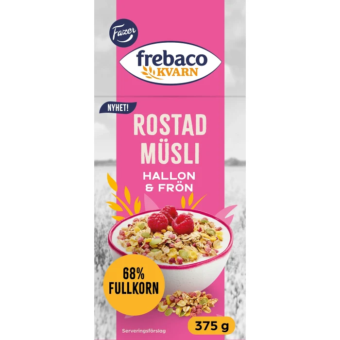 Rostad Müsli Hallon & Frön 375g Frebaco