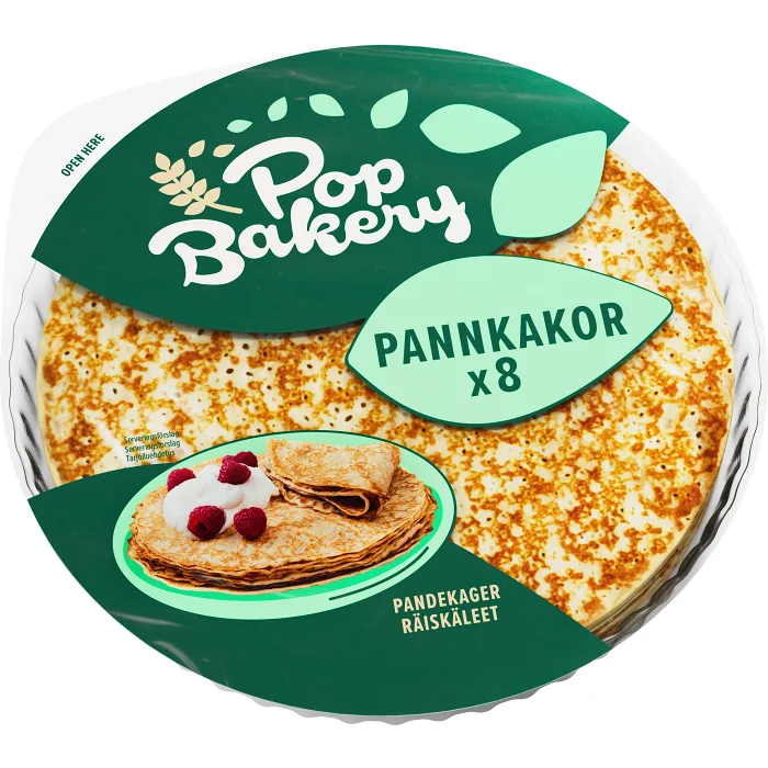 Pannkakor Tunna 8st 540g POP! Bakery