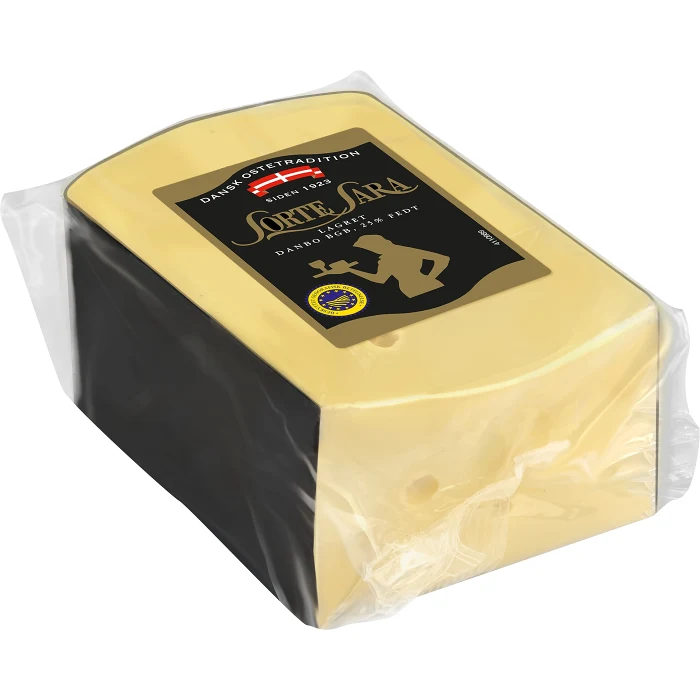 Sorte Sara 25% ca 500g Dansk Ostetradition