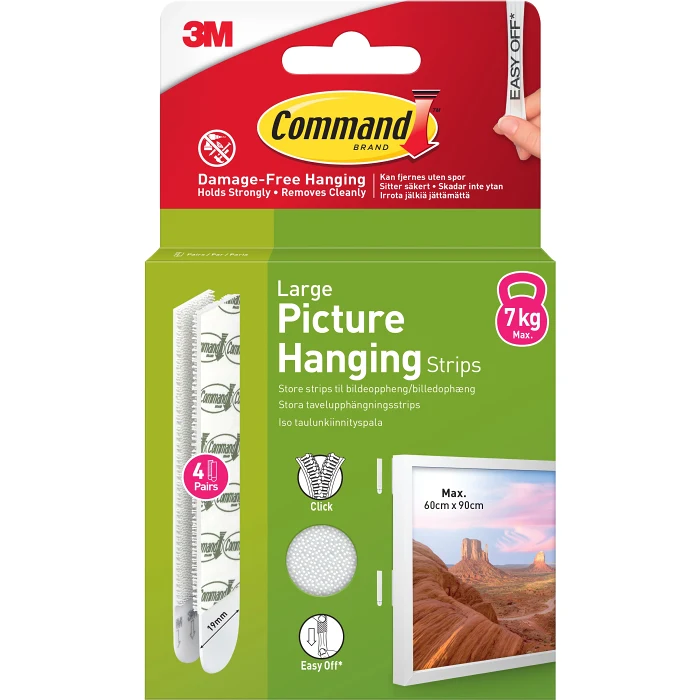 Tavelupphängning Stor 3M
