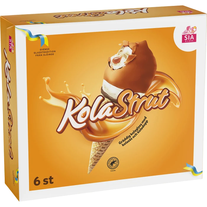 Gräddglass Kolastrutar 6-p 780ml Sia Glass