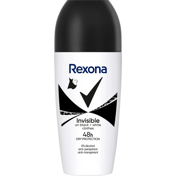 Deodorant 48h Invisible On Black + White 50ml Rexona