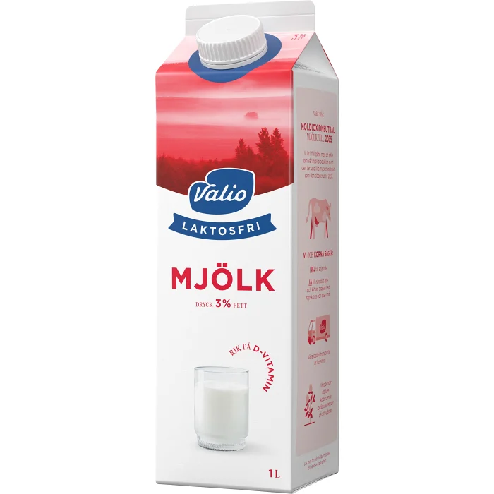 Mjölkdryck Laktosfri 3% 1l Valio