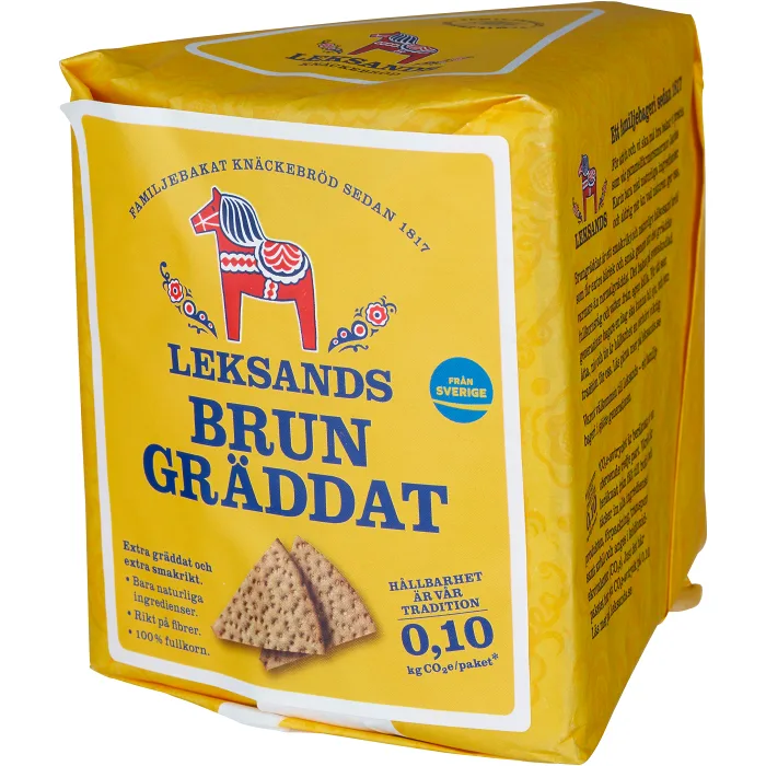 Brungräddat Knäckebröd Trekant 200g Leksands Knäckebröd